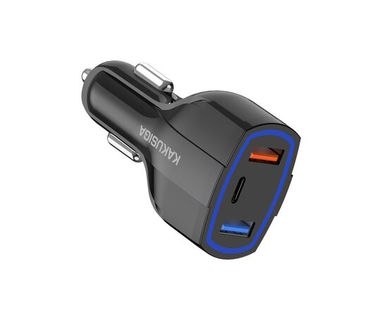  Автомобильное зарядное устройство KAKUSIGA KSC-485 2 USB 2.4/QC3.0 mah + PD20W черный 