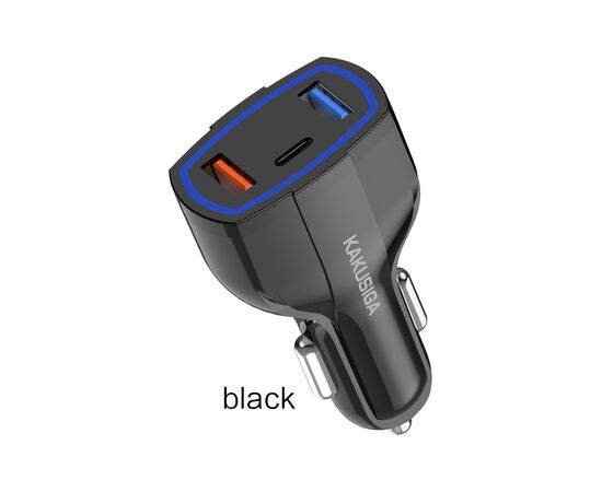  Автомобильное зарядное устройство KAKUSIGA KSC-485 2 USB 2.4/QC3.0 mah + PD20W черный 