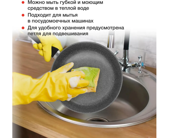  Сковорода Starwind Chef Induction SW-CHI4024GR серый круглая 24см покрытие Pfluon ручка несъемная (без крышки) 