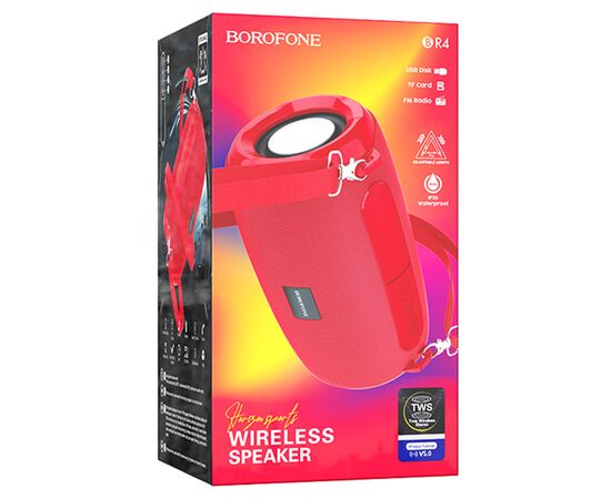  Портативная колонка BOROFONE BR4 Horizon, Bluetooth, красный 