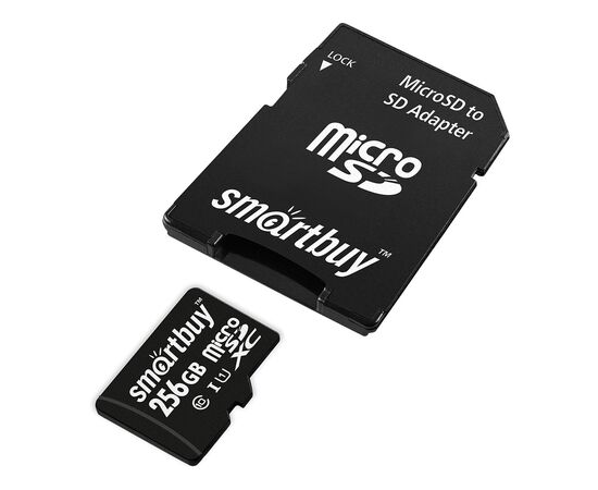  MicroSDXC  256GB  Smart Buy Class 10 UHS-I + SD адаптер 
