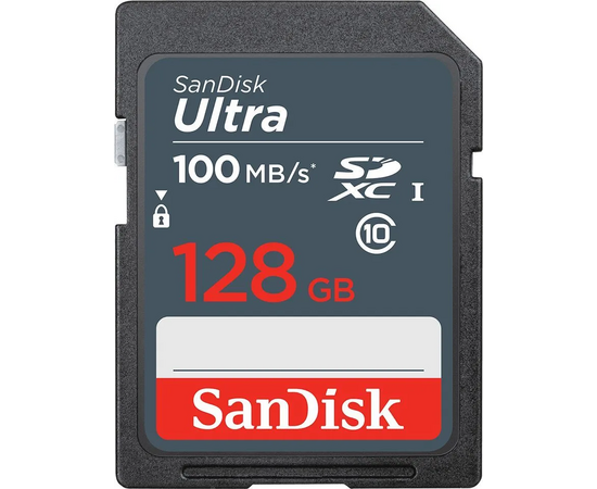  SDXC  128GB  SanDisk Class 10 Ultra UHS-I (100 Mb/s) 