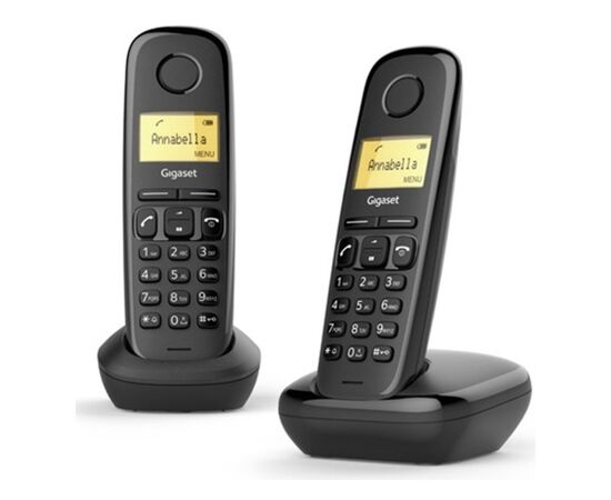 Р/Телефон Dect Gigaset A270 DUO RUS черный (труб. в компл.:2шт) автооветчик АОН 