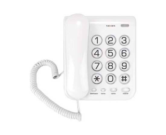  Телефон проводной TEXET TX-262 светло-серый 