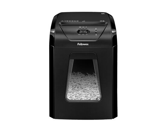  Шредер Fellowes PowerShred 12C (секр.P-4)/фрагменты/12лист./18лтр./скобы/пл.карты 