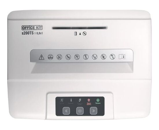  Шредер Office Kit S200TS 0,8x1 (OK0801S200) P-7 6лист. 25л белый 