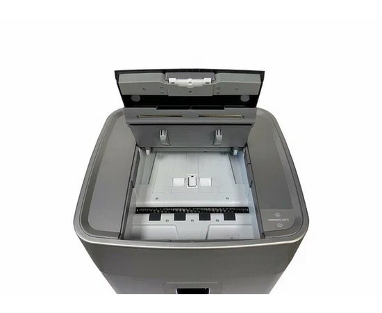  Шредер Office Kit SA375 (OK3810SA375) серый/черный с автоподачей (секр.P-4) фрагменты 375лист. 42лтр. скрепки скобы пл.карты CD 