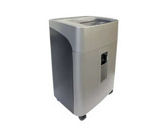  Шредер Office Kit SA375 (OK3810SA375) серый/черный с автоподачей (секр.P-4) фрагменты 375лист. 42лтр. скрепки скобы пл.карты CD 