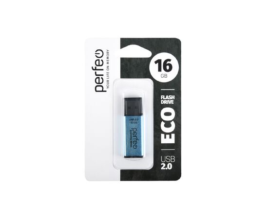  Флешка Perfeo 16GB E03 Голубая economy series 