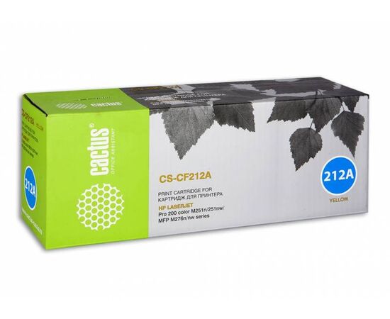  Тонер Картридж Cactus CS-CF212A желтый для HP LaserJet Pro 200 M251/M276 (1800стр.) 