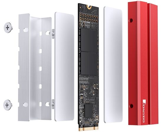  Радиатор для SSD M.2 2280 JONSBO M.2-6 Red (красный) 