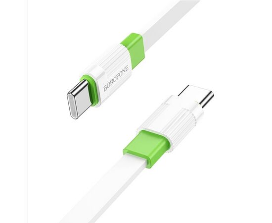  Кабель Type-C - Type-C Borofone BX89 100см 3A (white/green) (217504) 