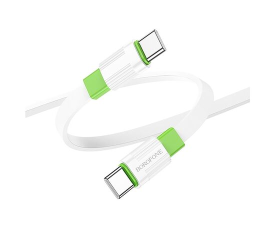  Кабель Type-C - Type-C Borofone BX89 100см 3A (white/green) (217504) 
