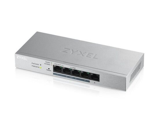  Коммутатор Zyxel GS1200-5HPV2-EU0101F 5G 4PoE+ 60W управляемый 