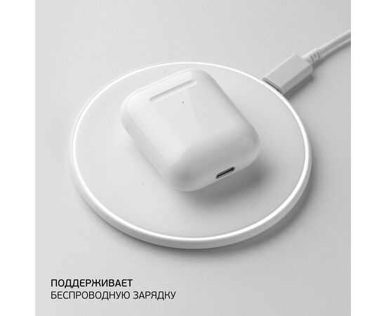  Беспроводные наушники с микрофоном Air Light, TWS, BT 5.3, 300 мАч, QI, белый, Deppa 44165 