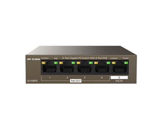  Коммутатор IP-COM G1105PD 5-портовый PD с 4 портами PoE 