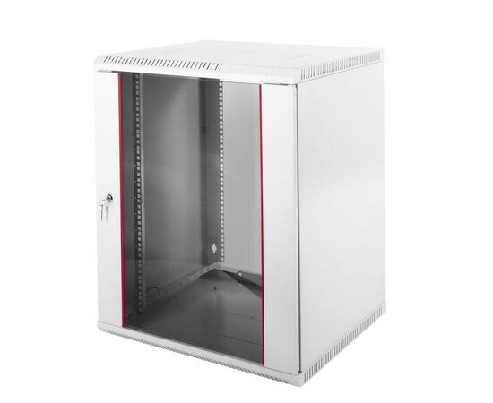  Шкаф коммутационный ЦМО ШРН-Э-15.500 15U 600x520мм пер.дв.стекл несъемн.бок.пан. 50кг серый 