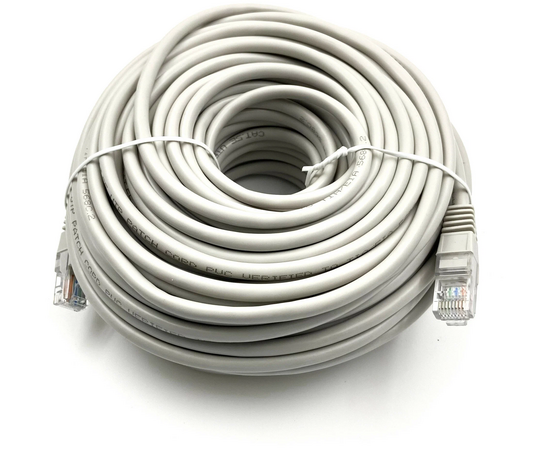  Патч-корд Buro (UTP-5E-30M-G) UTP 4 пары cat5E CCA molded 30м серый RJ-45 (m)-RJ-45 (m) 