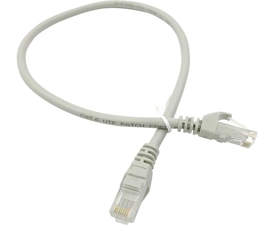 Патч-корд Buro (UTP-6-0,5M-G) UTP 4 пары cat6 CCA molded 0.5м серый RJ-45 (m)-RJ-45 (m) 