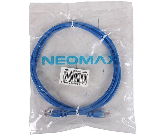  Патч-корд NEOMAX NM13001-015B UTP 1.5 м, cat.5е, синий, многожильный 