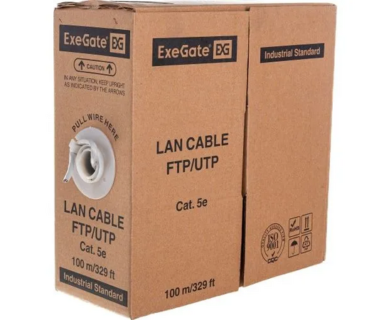 Витая пара Exegate Special UTP4-C5e-CCA-S26-IN-PVC-GY-100 (EX281818RUS) серый 
