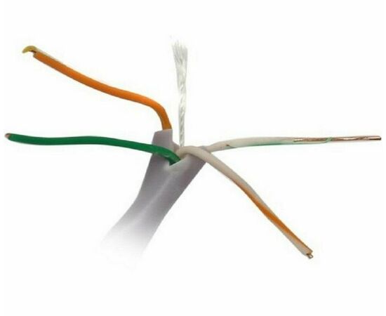  Витая пара Exegate UTP-2-C5e-CU-S24-IN-PVC-GY-305-Fluke (EX281821RUS) UTP 2 пары кат.5e медь, 24AWG, бухта 305м, серый, PVC 