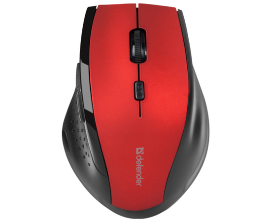  Мышь DEFENDER Accura MM-365 Red, Wireless, 6 кн., 1600 dpi, USB 
