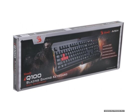  Клавиатура A4Tech Bloody Q100 черный USB Multimedia for gamer 