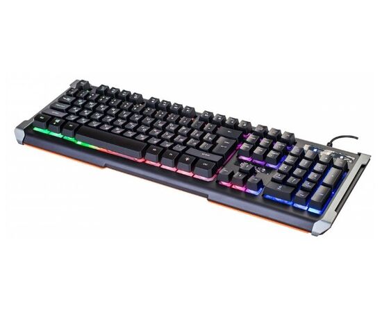  Клавиатура Oklick 717G Black Death черный/серый USB Multimedia for gamer LED 