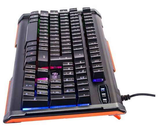  Клавиатура Oklick 717G Black Death черный/серый USB Multimedia for gamer LED 