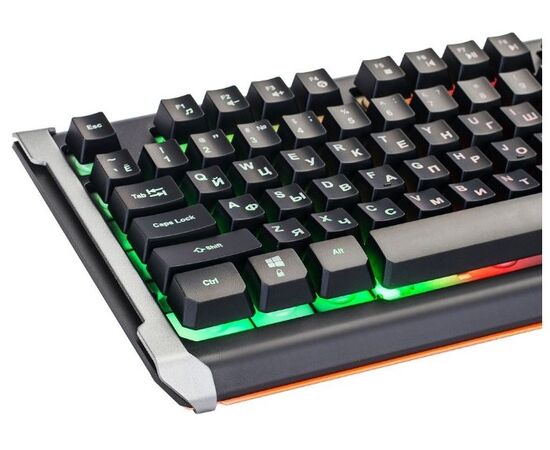  Клавиатура Oklick 717G Black Death черный/серый USB Multimedia for gamer LED 