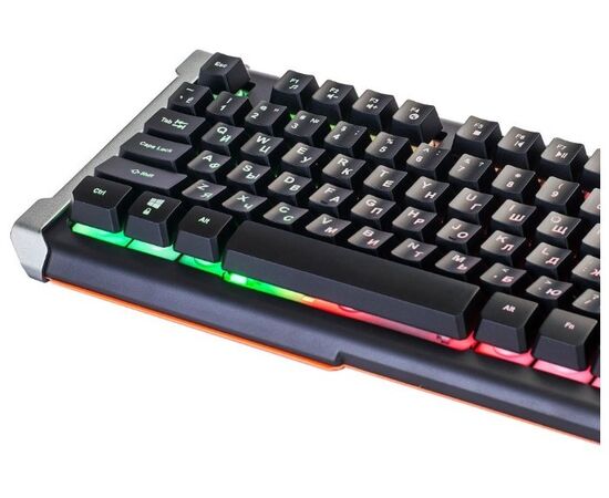  Клавиатура Oklick 717G Black Death черный/серый USB Multimedia for gamer LED 