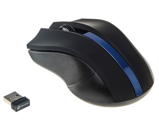  Мышь Oklick 615MW черный/синий USB 