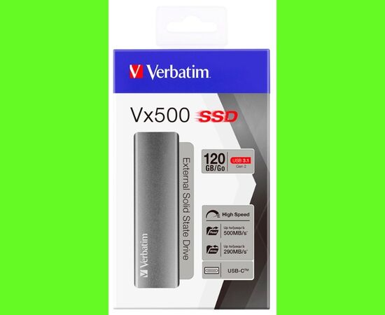  Verbatim SSD Vx500 EXTERNAL Drive 120GB 