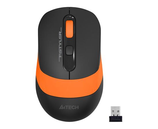 Мышь A4Tech Fstyler FG10S черный/оранжевый 