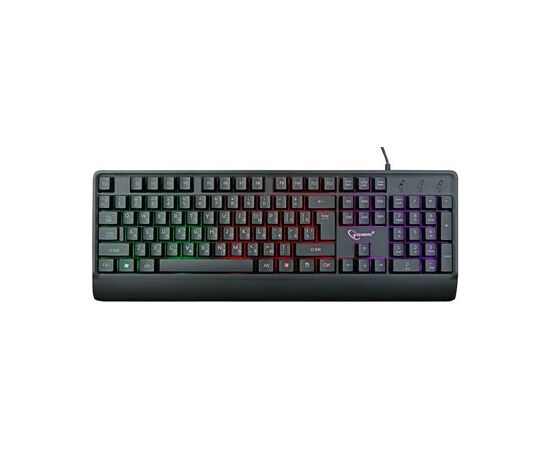  Клав. Gembird KB-220L, черный, USB, Rainbow, 1.5м 