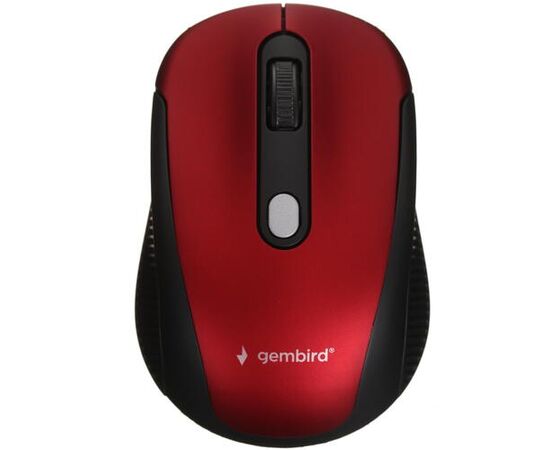  Мышь Gembird MUSW-420-1 Red, Wireless, USB, 4кн.+колесо-кнопка, 2.4ГГц, 1600 dpi 