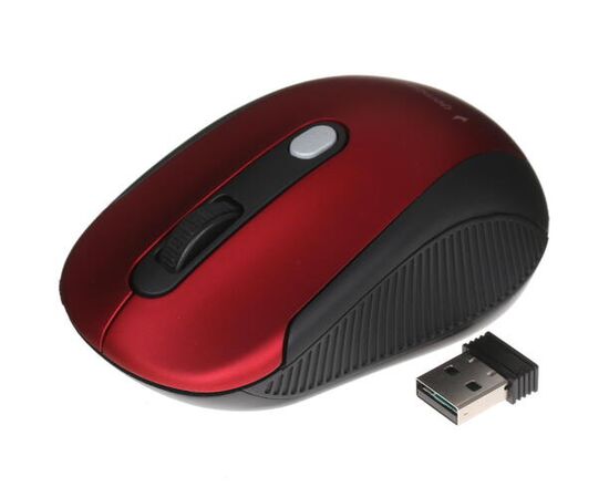  Мышь Gembird MUSW-420-1 Red, Wireless, USB, 4кн.+колесо-кнопка, 2.4ГГц, 1600 dpi 