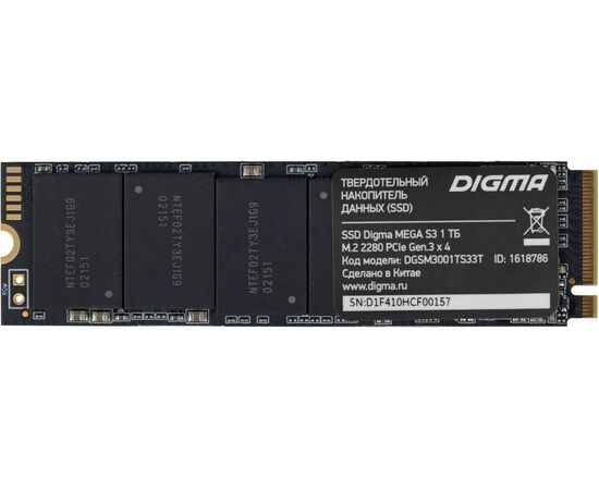  SSD Digma Mega S3 DGSM3001TS33T PCI-E x4 1Tb M.2 2280 