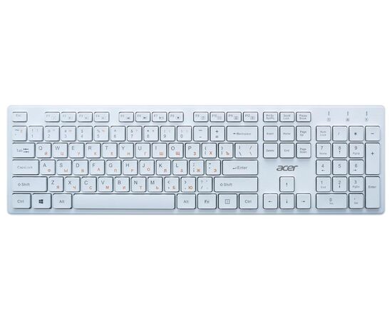  Клавиатура Acer OKW123 белый USB (ZL.KBDEE.00D) 