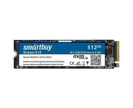 SSD Smartbuy Stream E14 SBSSD512-STE14-M2P3 M.2 512Gb NVMe PCIe3 