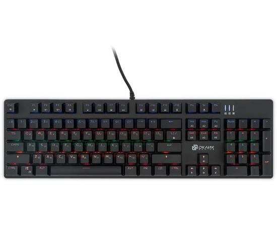  Клавиатура OKLICK 990 G2 (1875240) механическая черный USB Multimedia for gamer LED 