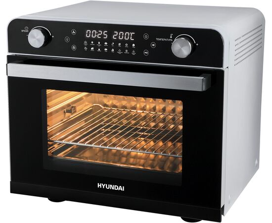  Мини-печь Hyundai MIO-HY087 36л. 1700Вт серебристый/черный 