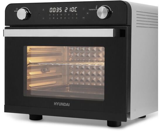  Мини-печь Hyundai MIO-HY087 36л. 1700Вт серебристый/черный 