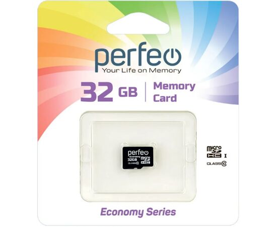  Карта памяти Perfeo microSD 32GB High-Capacity (Class 10) без адаптера (серия экономи) 