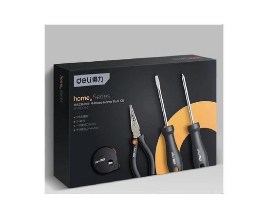  Набор ручного инструмента Deli HT0004C Home Series Gray 4 предмета 