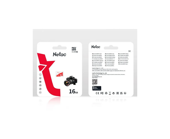  MicroSD  16GB  Netac  P500  Eco  Class 10 без адаптера 