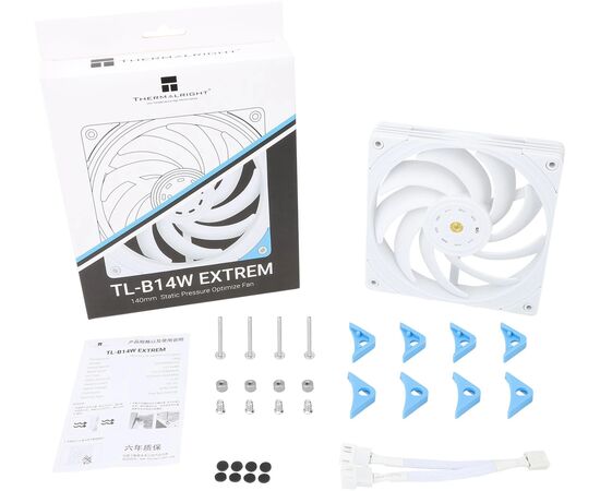  Вентилятор Thermalright TL-B14W Extreme (TL-B14W-EX) 140x140x25mm белый 4-pin 31.4dB 240gr Ret 