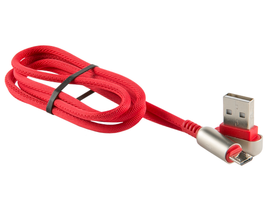  Дата-Кабель Red Line Loop USB - Micro USB, красный 