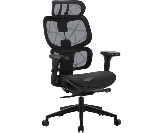  Кресло Cactus CS-MC555-BK черный сетка с подголов. крестов. пластик 